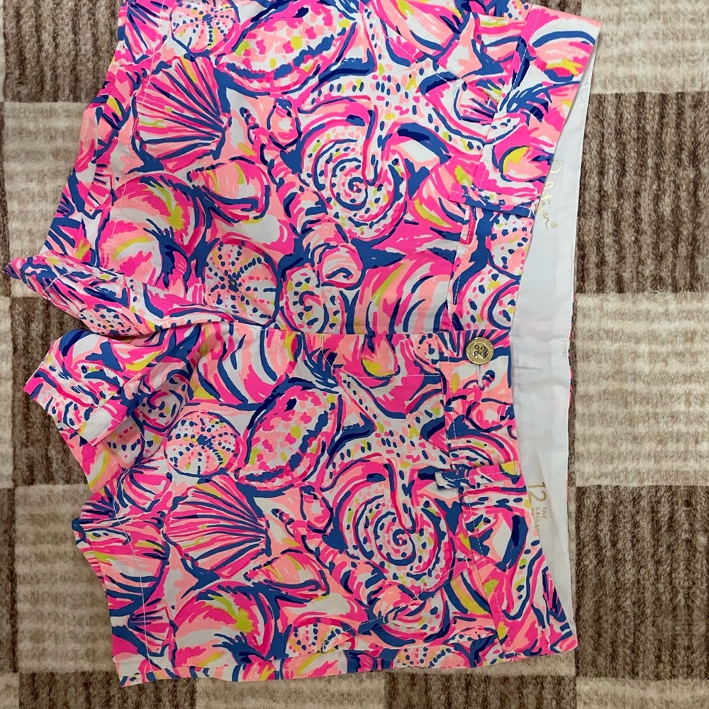 Lilly Pulitzer Pink and Blue Patterned Shorts